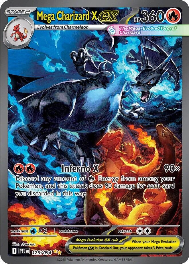 Mega Charizard X ex (125/094) (Holofoil) [ME02: Phantasmal Flames ...