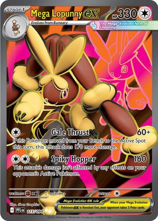 Image for Mega Lopunny ex (115/094) (Holofoil) [ME02: Phantasmal Flames] - Pokemon