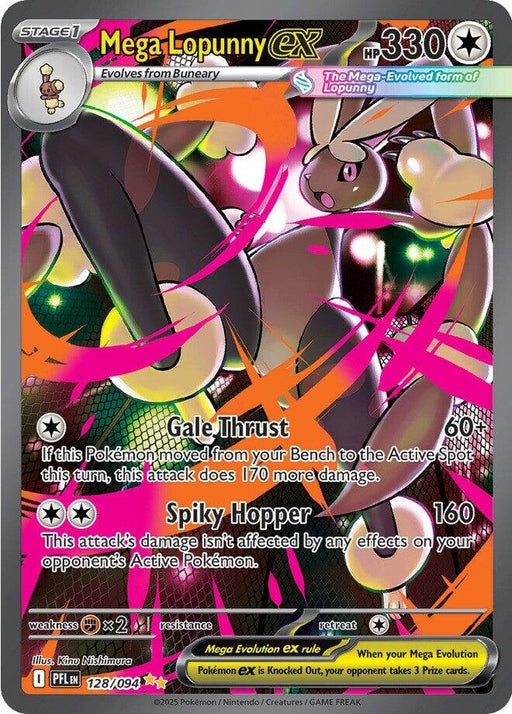 Image for Mega Lopunny ex (128/094) (Holofoil) [ME02: Phantasmal Flames] - Pokemon