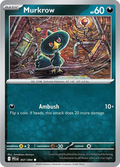 Image for Murkrow (057/094) (Reverse Holofoil) [ME02: Phantasmal Flames] - Pokemon