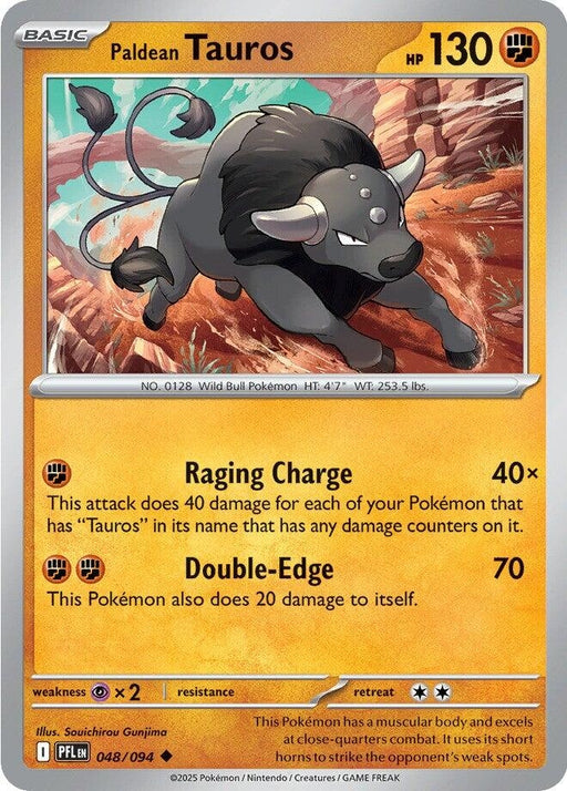Image for Paldean Tauros (048/094) (Reverse Holofoil) [ME02: Phantasmal Flames] - Pokemon