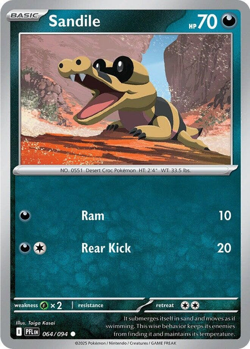 Image for Sandile (064/094) [ME02: Phantasmal Flames] - Pokemon