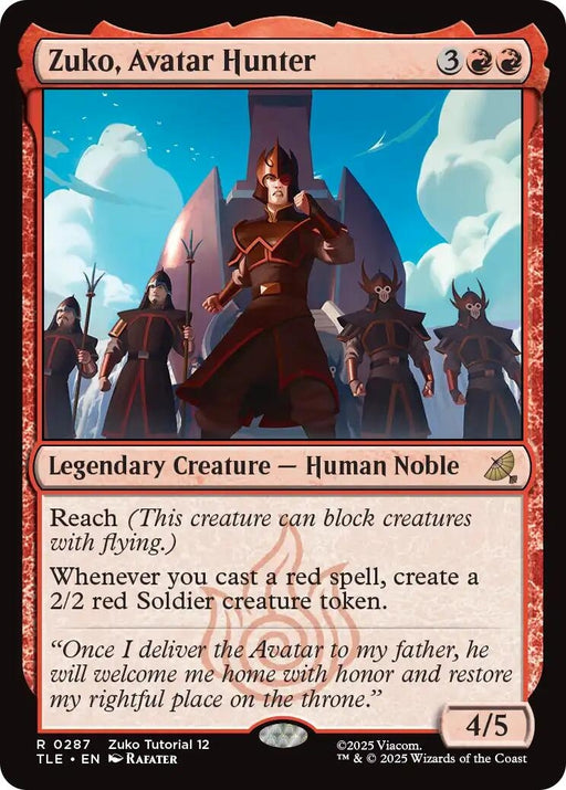 Image for Zuko, Avatar Hunter (0287) (287) [Avatar: The Last Airbender: Eternal-Legal] - Magic: The Gathering