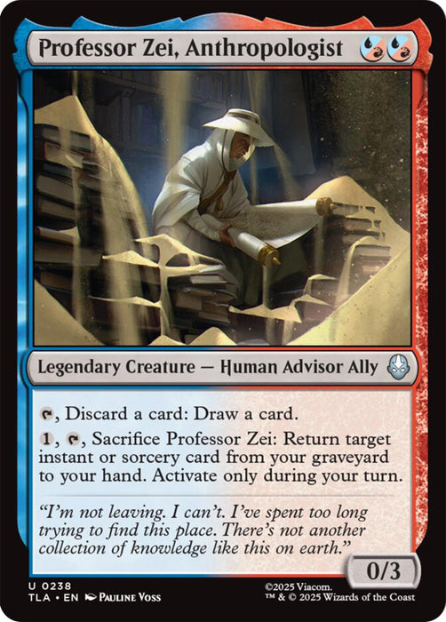 Image for Professor Zei, Anthropologist (238) [Avatar: The Last Airbender] - Magic: The Gathering