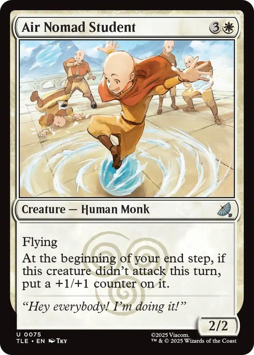 Image for Air Nomad Student (75) (Foil) [Avatar: The Last Airbender: Eternal-Legal] - Magic: The Gathering