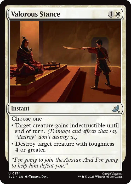 Image for Valorous Stance (154) (Foil) [Avatar: The Last Airbender: Eternal-Legal] - Magic: The Gathering