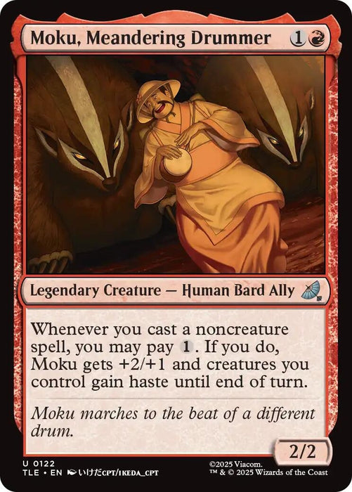 Image for Moku, Meandering Drummer (122) (Foil) [Avatar: The Last Airbender: Eternal-Legal] - Magic: The Gathering