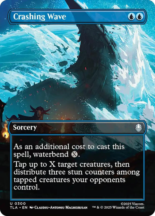 Image for Crashing Wave (Borderless) (300) (Foil) [Avatar: The Last Airbender] - Magic: The Gathering