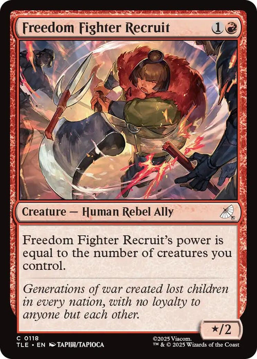 Image for Freedom Fighter Recruit (118) [Avatar: The Last Airbender: Eternal-Legal] - Magic: The Gathering