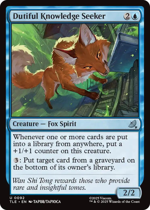 Image for Dutiful Knowledge Seeker (92) [Avatar: The Last Airbender: Eternal-Legal] - Magic: The Gathering