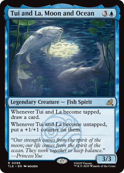 Image for Tui and La, Moon and Ocean (96) (Foil) [Avatar: The Last Airbender: Eternal-Legal] - Magic: The Gathering