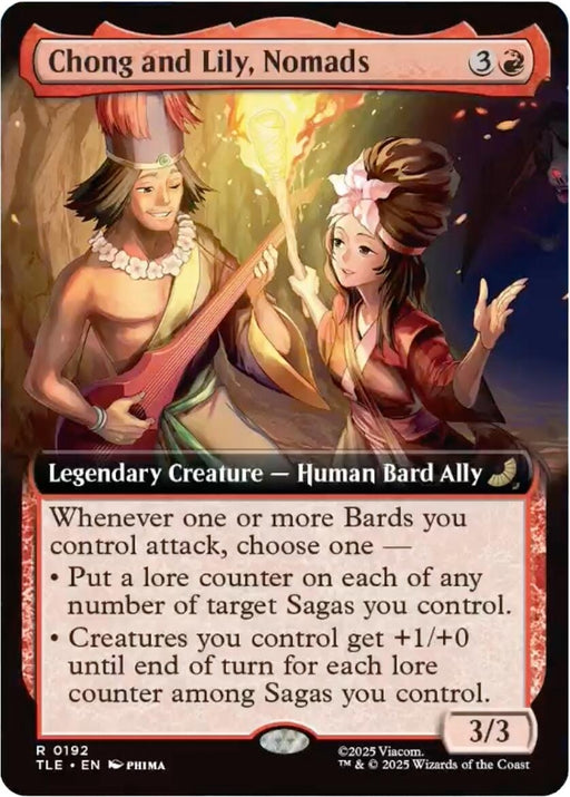 Image for Chong and Lily, Nomads (Extended Art) (192) (Foil) [Avatar: The Last Airbender: Eternal-Legal] - Magic: The Gathering