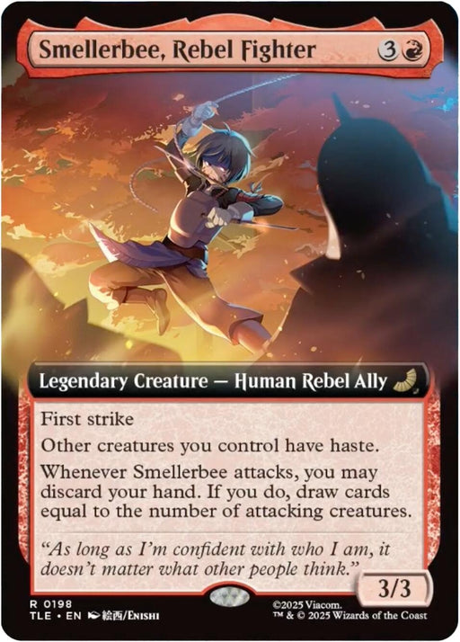 Image for Smellerbee, Rebel Fighter (Extended Art) (198) (Foil) [Avatar: The Last Airbender: Eternal-Legal] - Magic: The Gathering