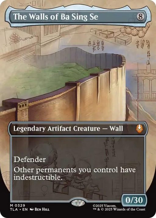 Image for The Walls of Ba Sing Se (Borderless) (329) (Foil) [Avatar: The Last Airbender] - Magic: The Gathering