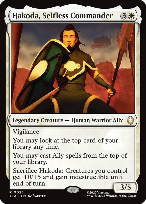 Image for Hakoda, Selfless Commander (23) (Foil) [Avatar: The Last Airbender] - Magic: The Gathering