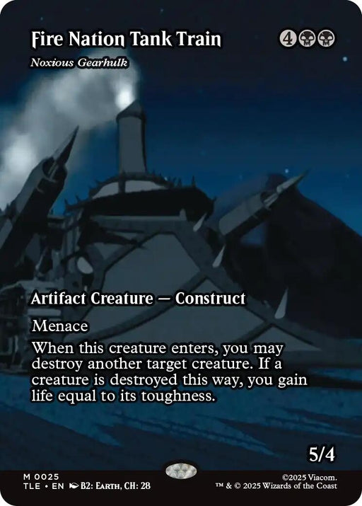 Image for Fire Nation Tank Train - Noxious Gearhulk (Borderless) (25) [Avatar: The Last Airbender: Eternal-Legal] - Magic: The Gathering