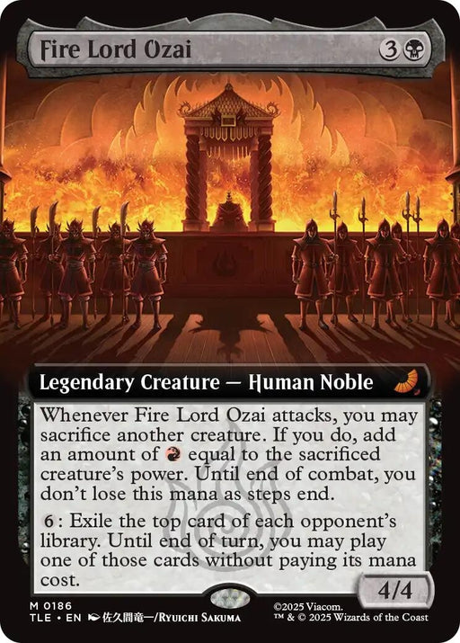 Image for Fire Lord Ozai (Extended Art) (186) [Avatar: The Last Airbender: Eternal-Legal] - Magic: The Gathering