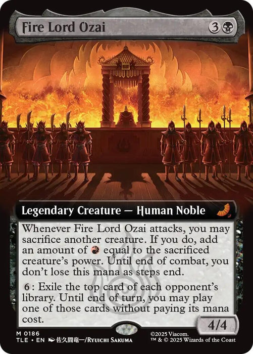 Image for Fire Lord Ozai (Extended Art) (186) (Foil) [Avatar: The Last Airbender: Eternal-Legal] - Magic: The Gathering