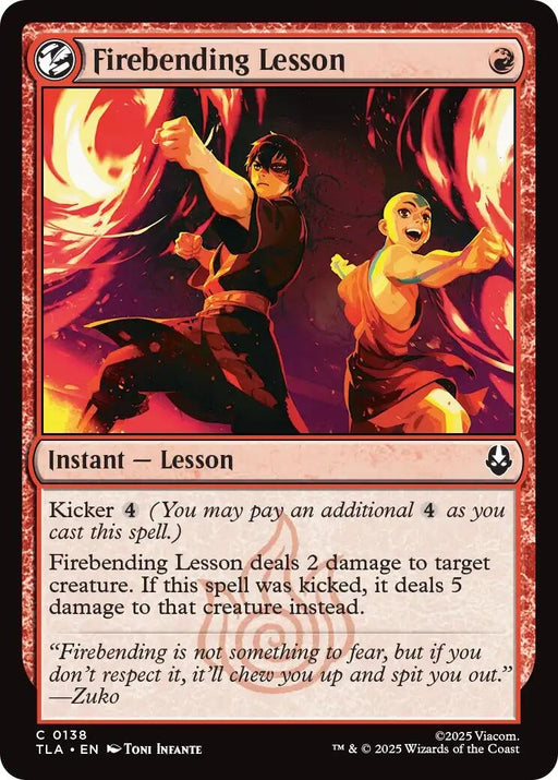 Image for Firebending Lesson (138) [Avatar: The Last Airbender] - Magic: The Gathering