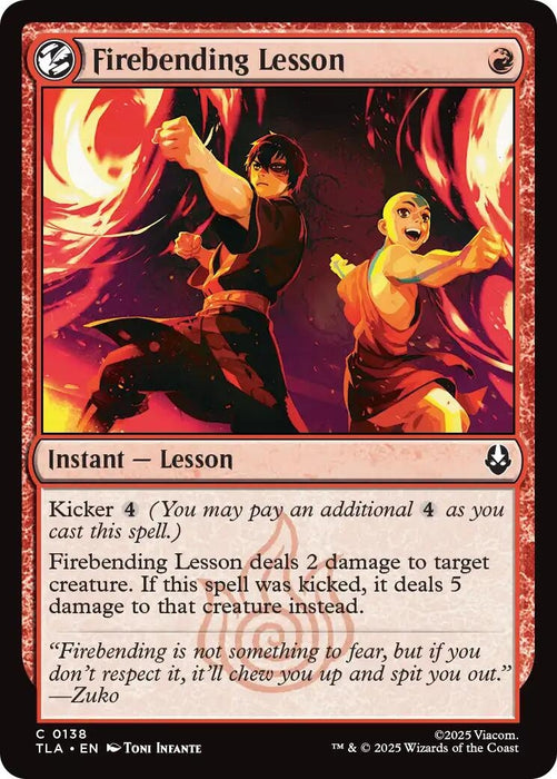 Image for Firebending Lesson (138) (Foil) [Avatar: The Last Airbender] - Magic: The Gathering