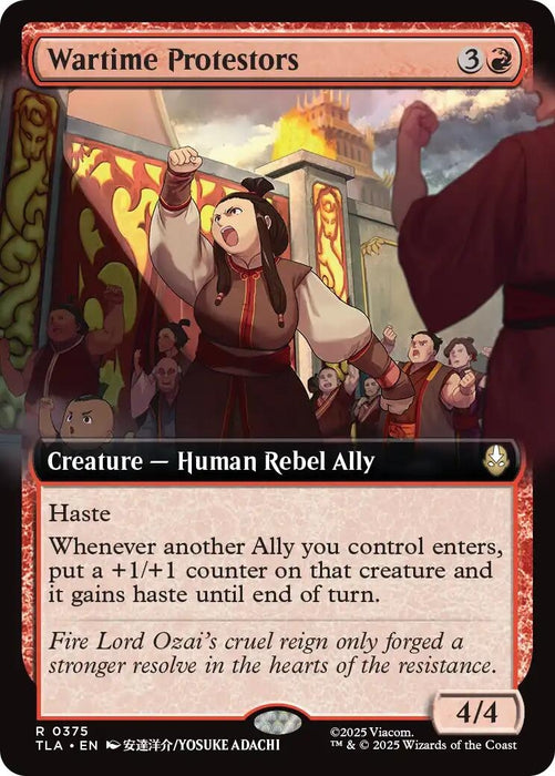 Image for Wartime Protestors (Extended Art) (375) (Foil) [Avatar: The Last Airbender] - Magic: The Gathering