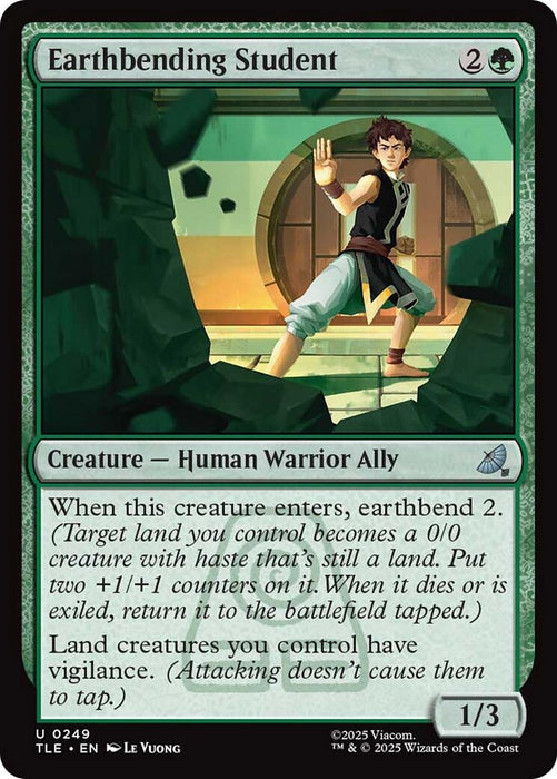 Earthbending Student (249) (Foil) [Avatar: The Last Airbender: Eternal-Legal]