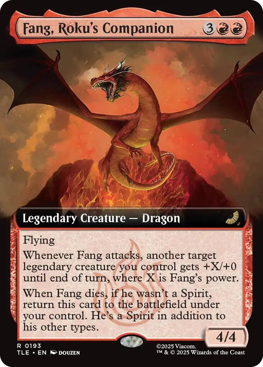 Image for Fang, Roku's Companion (Extended Art) (193) [Avatar: The Last Airbender: Eternal-Legal] - Magic: The Gathering