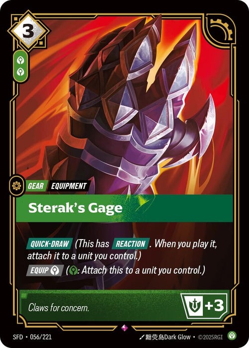 Image for Sterak's Gage (056/221) (Foil) [Spiritforged] - Riftbound: League of Legends Trading Card Game