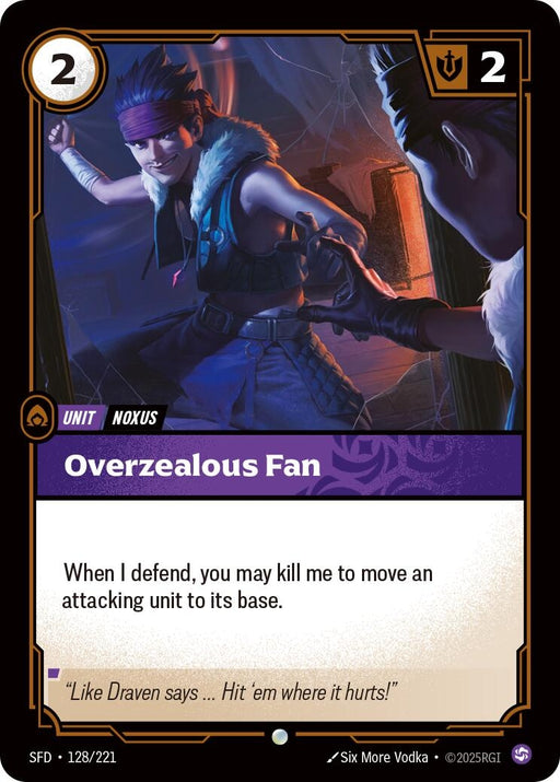 Image for Overzealous Fan (128/221) [Spiritforged] - Riftbound: League of Legends Trading Card Game