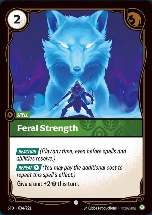 Image for Feral Strength (034/221) [Spiritforged] - Riftbound: League of Legends Trading Card Game