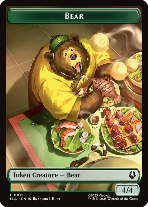 Image for Bear // Food (0020) Double-Sided Token (12 // 20) (Foil) [Avatar: The Last Airbender] - Magic: The Gathering