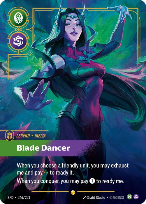 Image for Irelia - Blade Dancer (Overnumbered) (246/221) (Foil) [Spiritforged] - Riftbound: League of Legends Trading Card Game