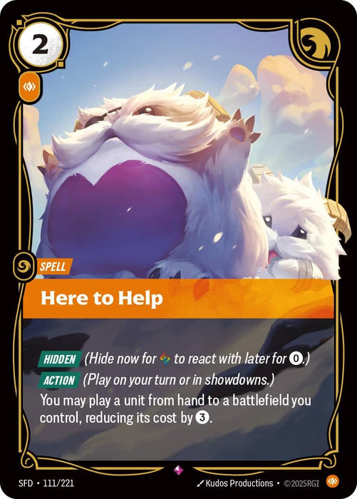 Image for Here to Help (111/221) (Foil) [Spiritforged] - Riftbound: League of Legends Trading Card Game