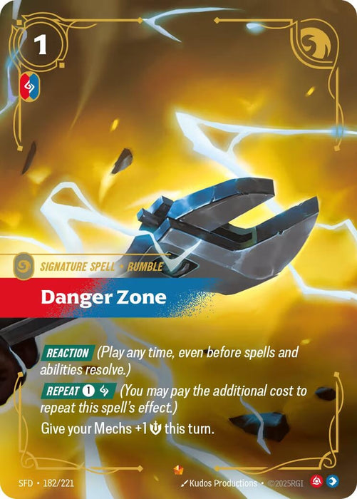 Image for Danger Zone (182/221) (Foil) [Spiritforged] - Riftbound: League of Legends Trading Card Game