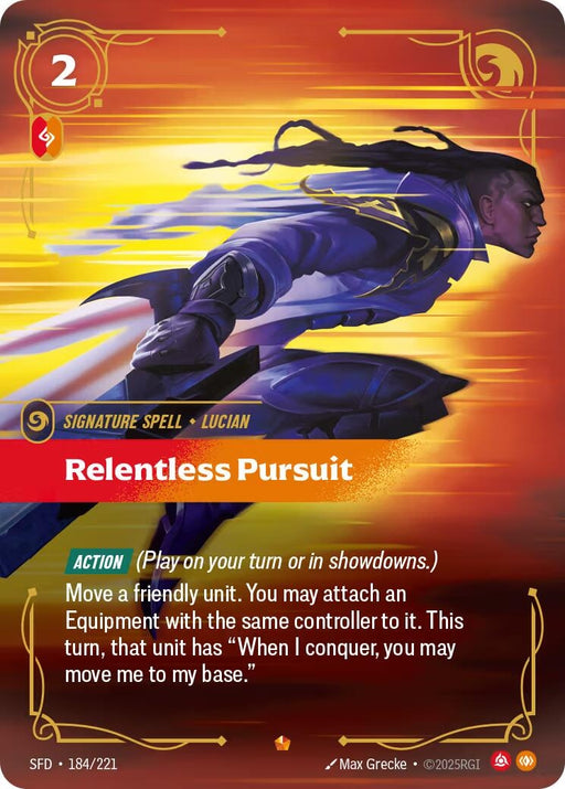 Image for Relentless Pursuit (184/221) (Foil) [Spiritforged] - Riftbound: League of Legends Trading Card Game