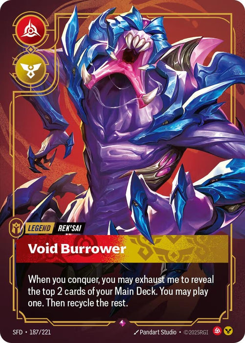 Image for Rek'sai - Void Burrower (187/221) (Foil) [Spiritforged] - Riftbound: League of Legends Trading Card Game