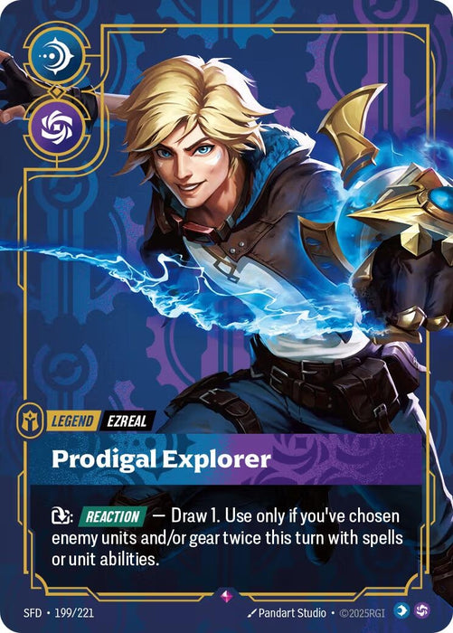 Image for Ezreal - Prodigal Explorer (199/221) (Foil) [Spiritforged] - Riftbound: League of Legends Trading Card Game