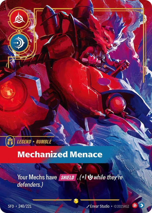 Image for Rumble - Mechanized Menace (Overnumbered) (240/221) (Foil) [Spiritforged] - Riftbound: League of Legends Trading Card Game