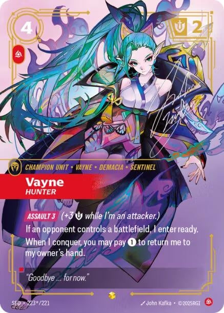 Image for Vayne - Hunter (Signature) (223*/221) (Foil) [Spiritforged] - Riftbound: League of Legends Trading Card Game