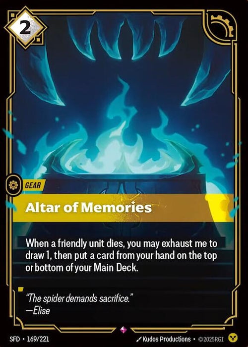 Image for Altar of Memories (169/221) (Foil) [Spiritforged] - Riftbound: League of Legends Trading Card Game