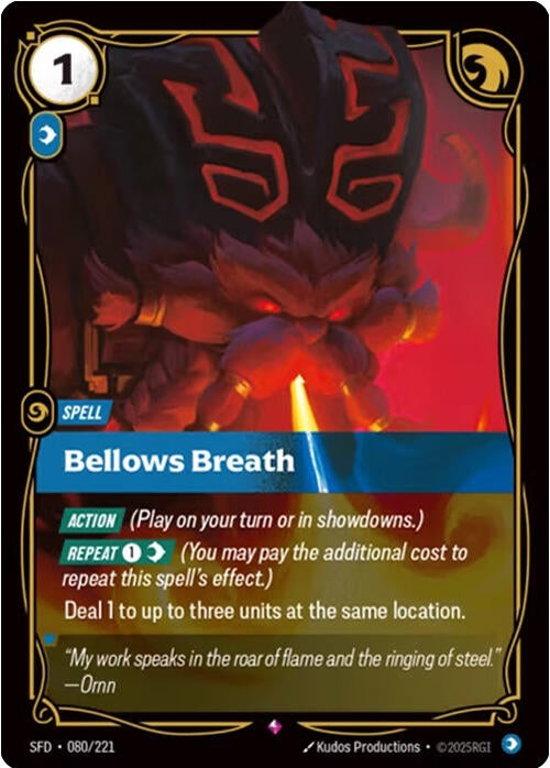 Image for Bellows Breath (080/221) (Foil) [Spiritforged] - Riftbound: League of Legends Trading Card Game