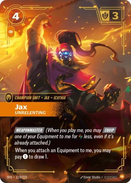 Image for Jax - Unrelenting (119/221) (Foil) [Spiritforged] - Riftbound: League of Legends Trading Card Game
