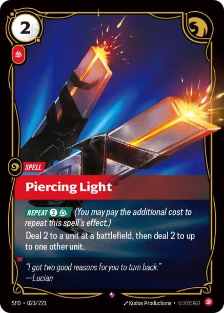 Image for Piercing Light (023/221) (Foil) [Spiritforged] - Riftbound: League of Legends Trading Card Game