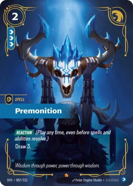 Image for Premonition (087/221) (Foil) [Spiritforged] - Riftbound: League of Legends Trading Card Game