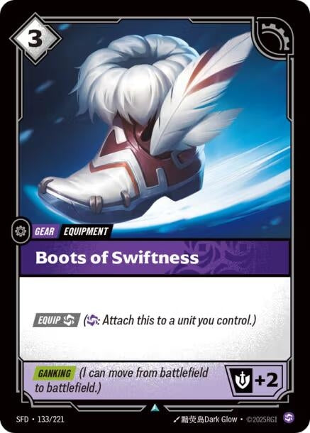 Image for Boots of Swiftness (133/221) (Foil) [Spiritforged] - Riftbound: League of Legends Trading Card Game