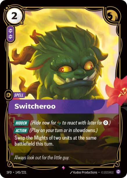 Image for Switcheroo (145/221) (Foil) [Spiritforged] - Riftbound: League of Legends Trading Card Game