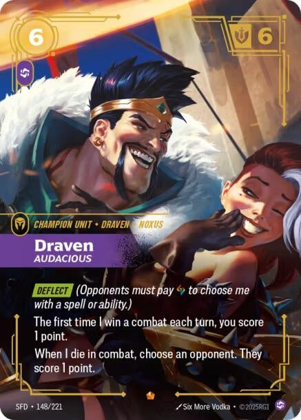Image for Draven - Audacious (148/221) (Foil) [Spiritforged] - Riftbound: League of Legends Trading Card Game