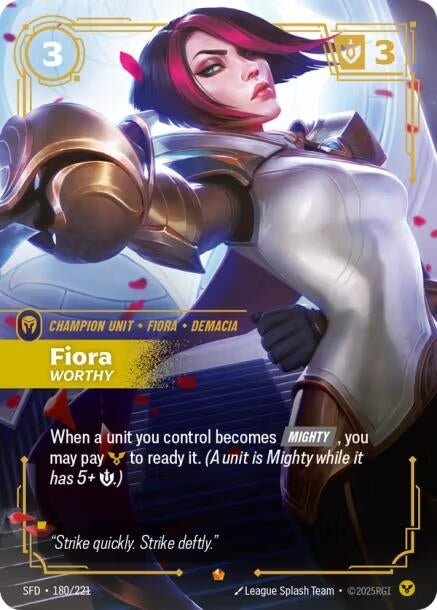 Image for Fiora - Worthy (180/221) (Foil) [Spiritforged] - Riftbound: League of Legends Trading Card Game