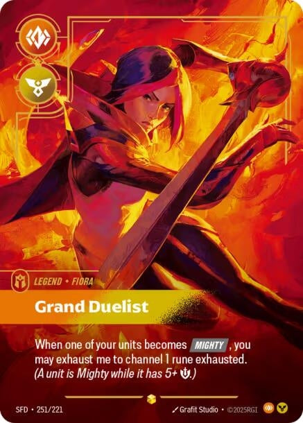 Image for Fiora - Grand Duelist (Overnumbered) (251/221) (Foil) [Spiritforged] - Riftbound: League of Legends Trading Card Game