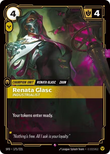 Image for Renata Glasc - Industrialist (171/221) (Foil) [Spiritforged] - Riftbound: League of Legends Trading Card Game